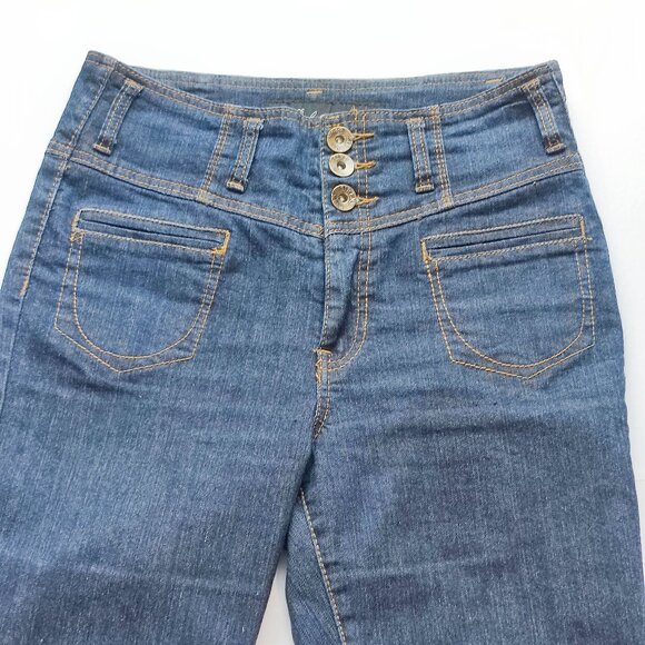 Seduction Sirens jeans high rise denim blue women's junior size 9 - Picture 2 of 11